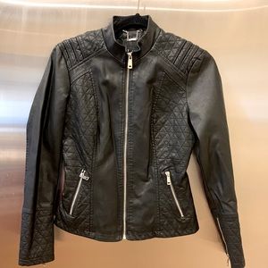 Black Vegan Leather Like Jacket